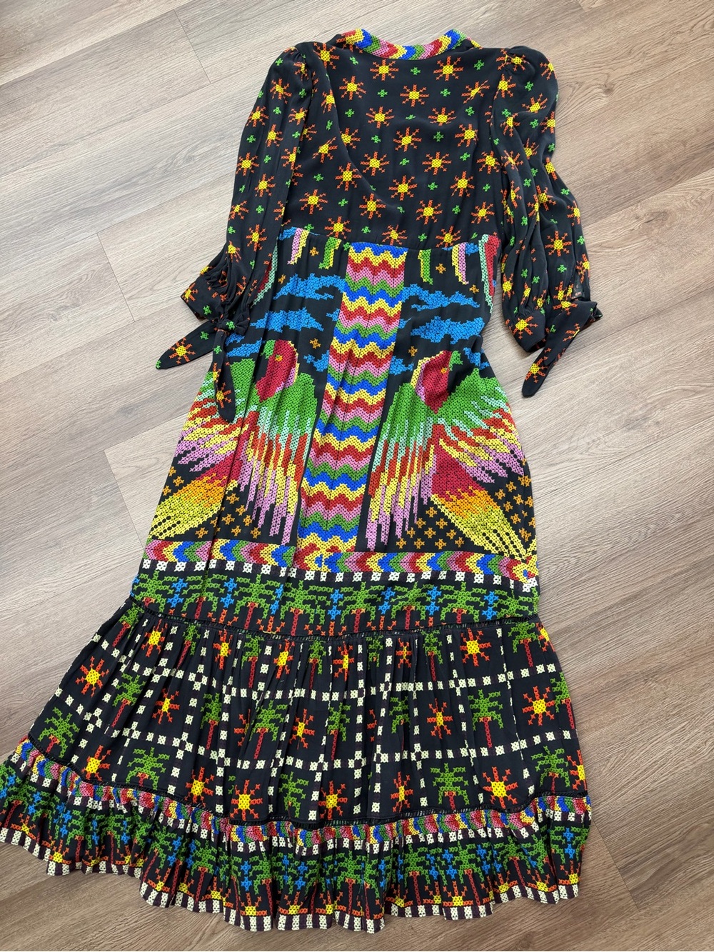 FARM Rio Macaw Night Maxi Dress Sz S - Picture 4 of 6